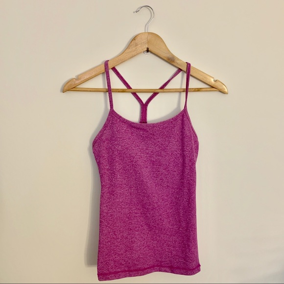 lululemon athletica Tops - Lululemon Power Y Purple Racerback Yoga Tank Top